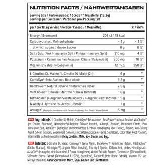 VAST V8 Nitro Pre-workout Fara Cafeina 364g