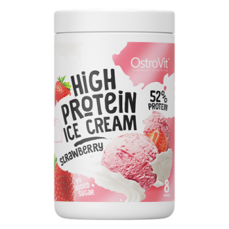Mix Inghetata Proteica OstroVit High Protein Ice Cream 400g Capsuni