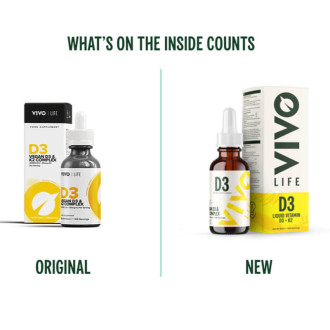 Vivo Vitamina D3 Lichidă 2000UI 50ml OLD vs NEW