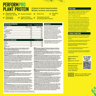 Vivo Perform PRO Proteine Vegetale & BCAA 936g Info