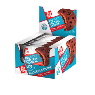 Cutie 10 Prajituri Proteice FitSpo Protein Cookie 70g Triple Chocolate
