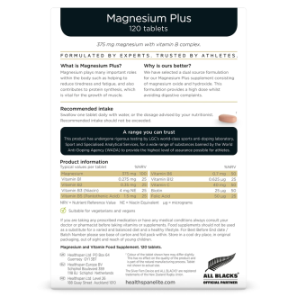 Magneziu Healthspan Elite Magnesium Plus 120 tabs