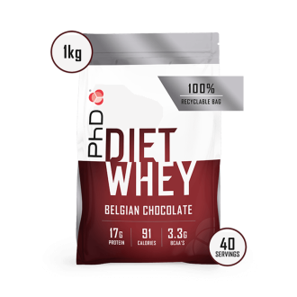 Proteina din Zer PhD Diet Whey Protein 1kg Belgian Chocolate