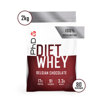 Proteina din Zer PhD Diet Whey Protein 2kg Belgian Chocolate