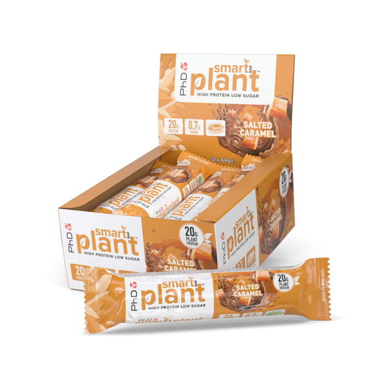 Cutie 12 Batoane Proteice PhD Smart Bar 64g Salted Caramel