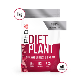 Proteina Vegana PhD Diet Plant Protein Capsuni 1kg
