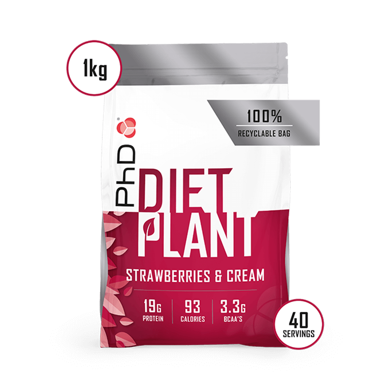 Proteina Vegana PhD Diet Plant Protein Capsuni 1kg