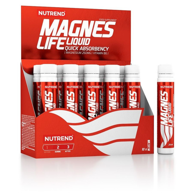 Cutie 10 Fiole Nutrend MagnesLife Magneziu Lichid 250mg